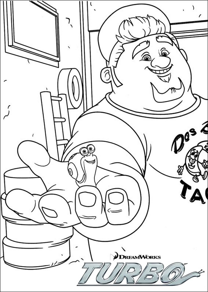 coloriage turbo l escargot et tito